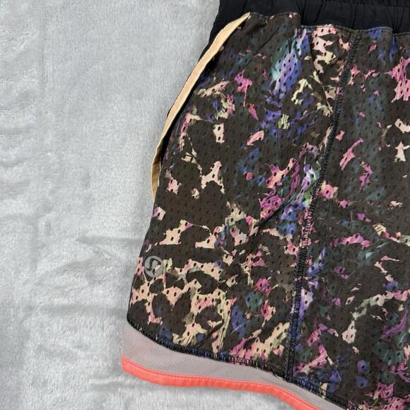 Lululemon Speed Shorts Size 4 Multicolor Splatter Abstract Run Shorts Liner Gym - Picture 4 of 10